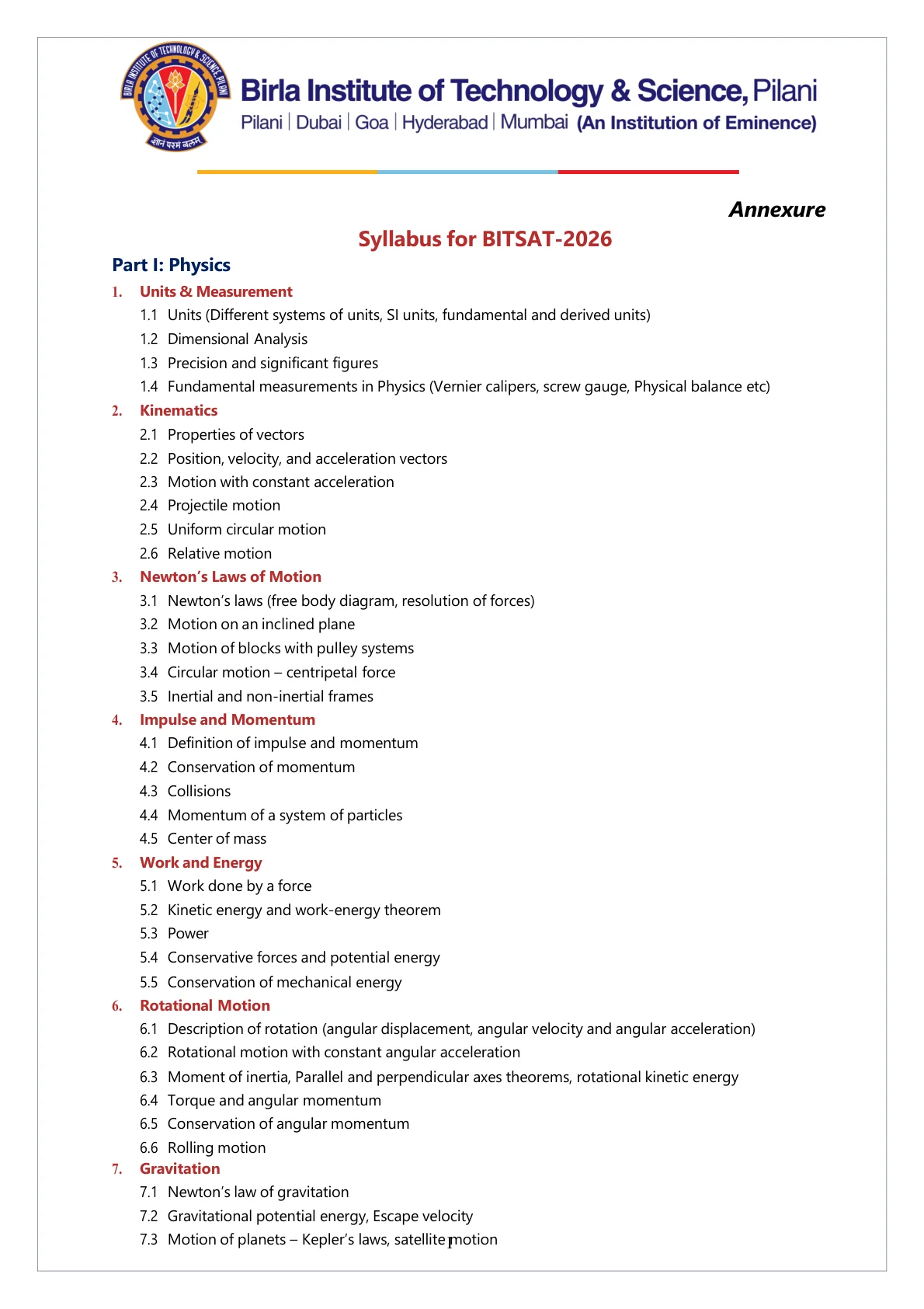 Official Syllabus Link for BITSAT Exam Pattern 2026: Check Marking Scheme and Paper Pattern Here