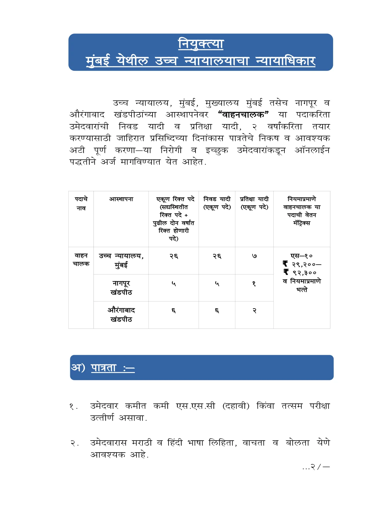 Official Admit Card Link for Bombay High Court Staff Car Driver Admit Card 2026 Download Link, Exam Date and Hall Ticket Steps