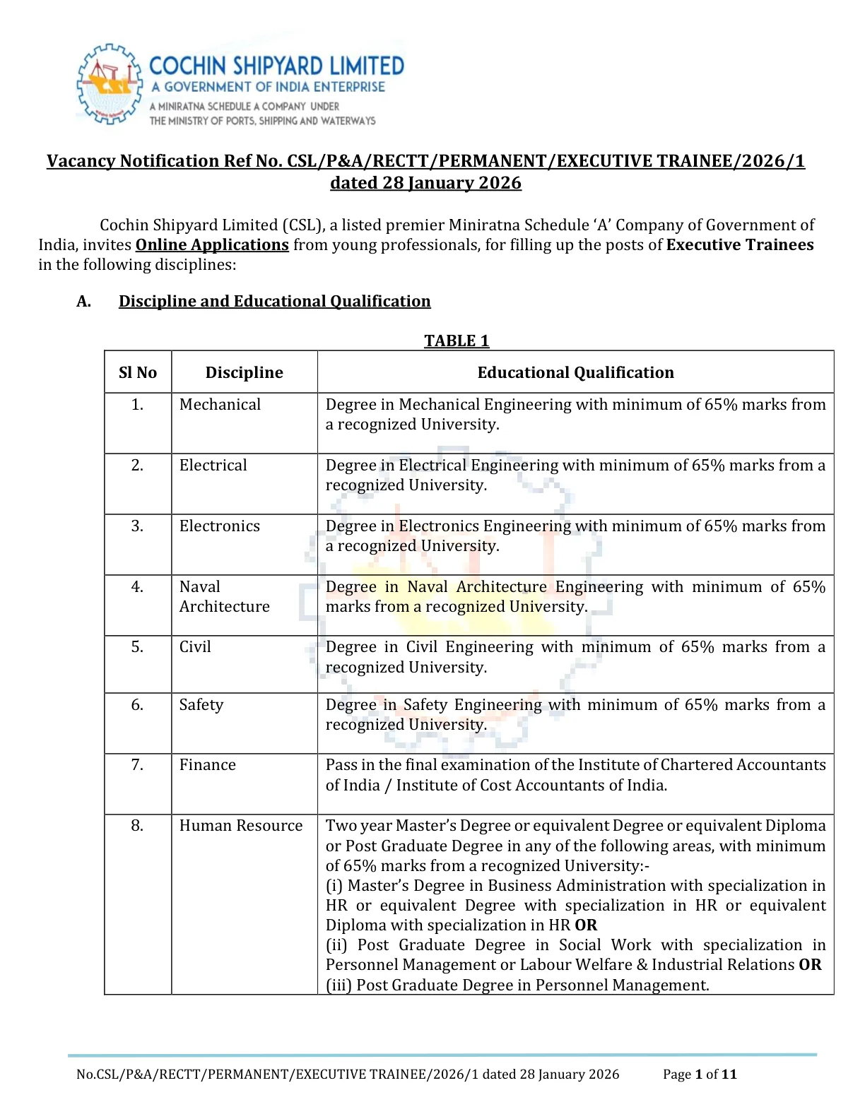 Official Admit Card Link for CSL Executive Trainee Admit Card 2026 Out - Download Here