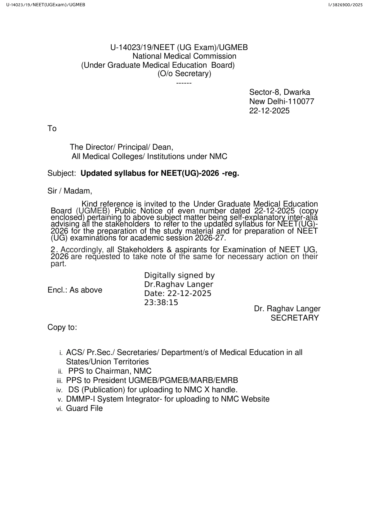 Official Syllabus Link for NEET UG 2026 Syllabus: Check Subject-wise Topics and Exam Pattern
