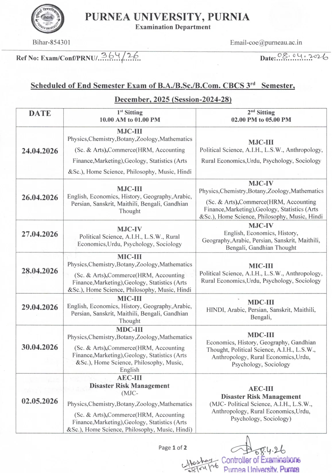 Official Admit Card Link for Purnea University Admit Card 2026 Download Guide for UG Semester Hall Ticket and Latest Exam Schedule